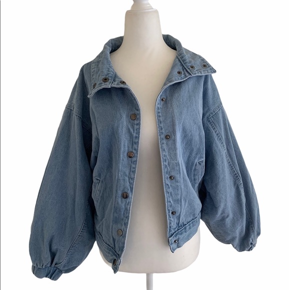 Fashion Nova Jackets & Blazers - SOLD Balloon sleeve denim jacket